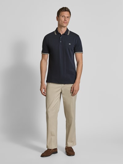 Christian Berg Men Poloshirt mit Label-Stitching Marine 1