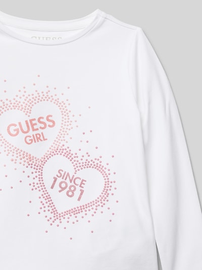 Guess Longsleeve mit Ziersteinbesatz Weiss 2