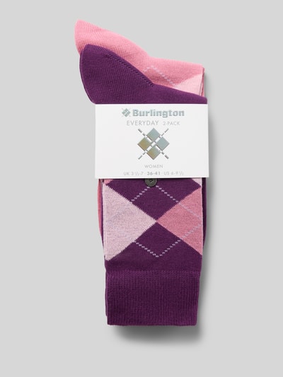 Burlington Socken mit Logo-Detail im 2er-Pack Lila 3