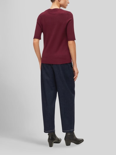 s.Oliver BLACK LABEL Sweter z okrągłym dekoltem Bordowy 4
