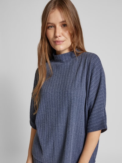 Soyaconcept Sweatshirt met opstaande kraag, model 'ISEL' Blauw gemêleerd - 3