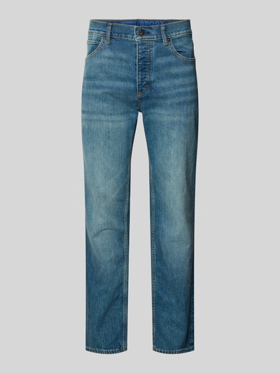 HUGO Blue Straight Fit Jeans aus Baumwoll-Mix Modell 'Brody' Jeansblau 2