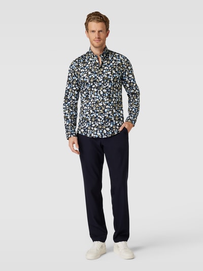 Lindbergh Slim Fit Freizeithemd mit Button-Down-Kragen Marine 1