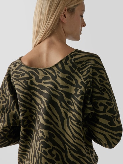 Dundas Sweatshirt mit Animal-Print Olivgrün 3