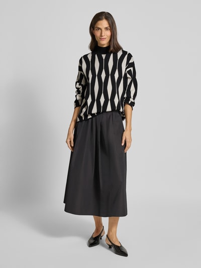 B.Young Sweter z dzianiny ze stójką model ‘Otari’ Czarny 1