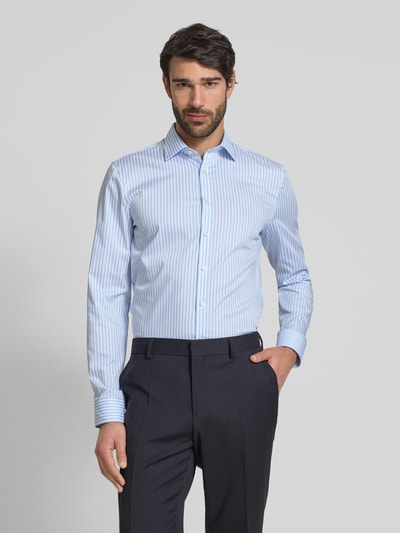 OLYMP No. Six Super Slim Fit Business-Hemd mit Knopfleiste Bleu 4