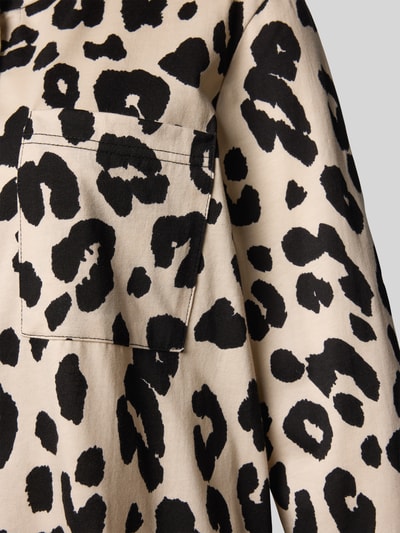 LOUIS & LOUISA Nachtoverhemd met 3/4-mouwen, model 'Schmusekatze' Zwart - 2