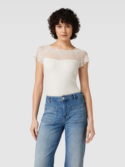 Soyaconcept T-shirt met kant Offwhite - 4