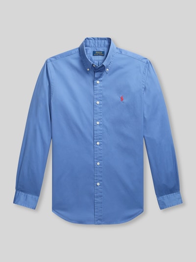 Produktfoto, Regular Fit Freizeithemd aus reiner Baumwolle von Polo Ralph Lauren, Optik: Unifarben, Button-Down-Kragen, Logo-Stitching, Twill.