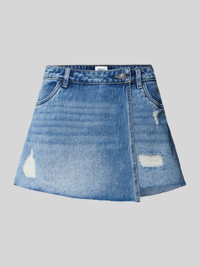 Only Regular Fit Jeansshorts-Rock in Wickel-Optik Modell 'TEXAS' Jeansblau 2