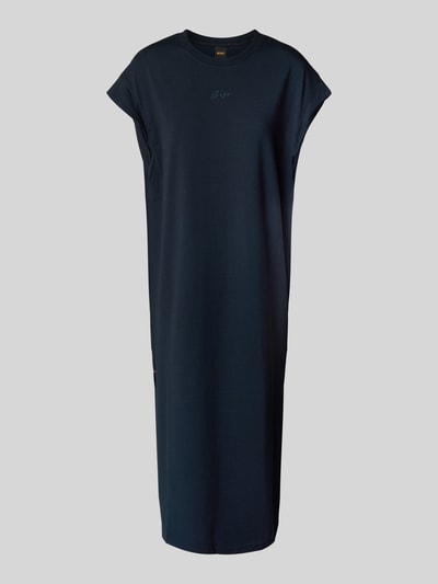 BOSS Orange T-Shirt-Kleid mit Label-Stitching Modell 'Edress' Marine 2