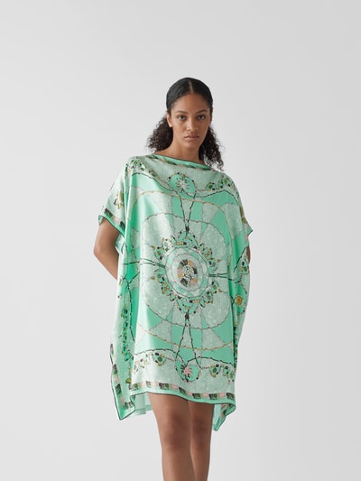 Emilio Pucci Seidenkleid mit Allover-Muster Hellgrün 4