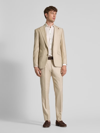Roy Robson Anzughose aus Schurwolle-Mix mit Leinen-Anteil Beige 1