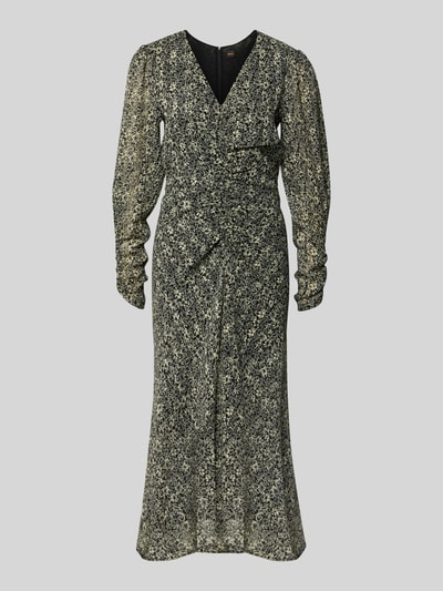 BOSS Orange Taliowana sukienka casualowa ze wzorem na całej powierzchni Czarny 2