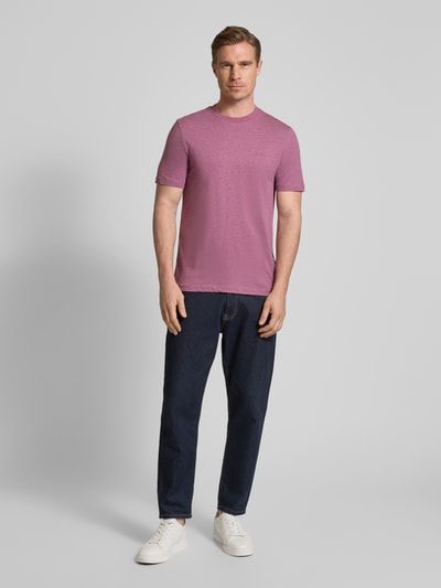 BOSS T-Shirt mit Rundhalsausschnitt Modell 'Thompson' Purple 1