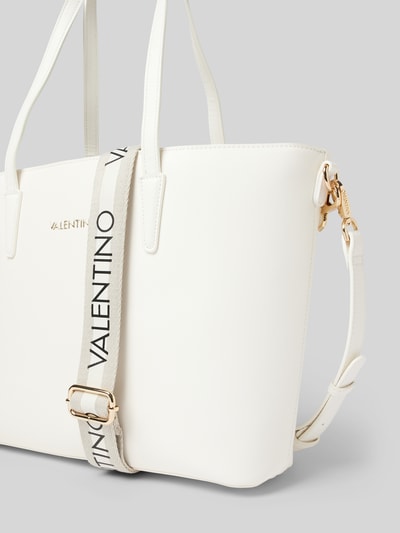 VALENTINO BAGS Shopper mit Label-Applikation Modell 'ZERO' Weiss 2