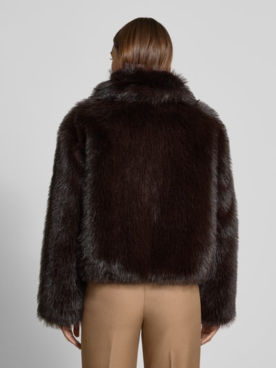 MANGO Jacke aus Kunstfell Modell 'VENICE' Dunkelbraun 5