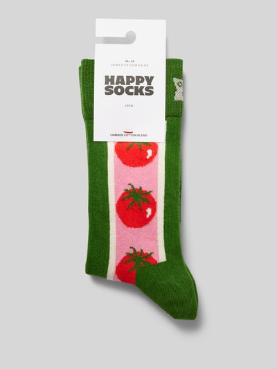 Happy Socks Socken mit Label-Print Gruen 3