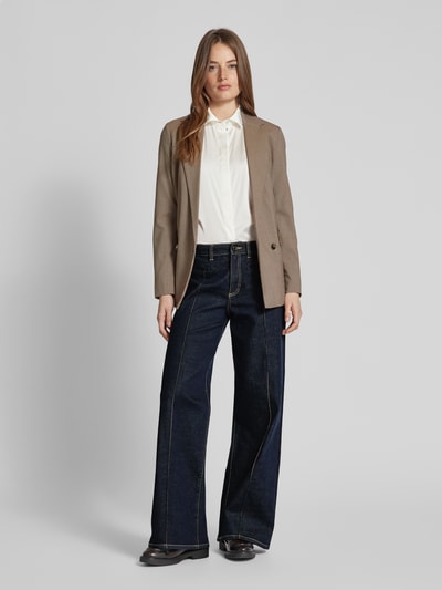 comma Wide Leg Jeans mit Kontrastnähten Marine 1