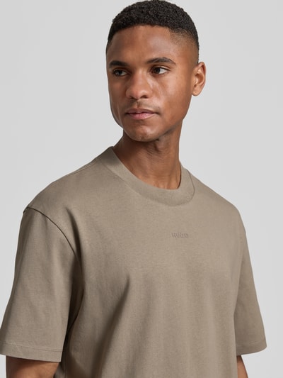 HUGO Regular Fit T-Shirt aus reiner Baumwolle Modell 'DAPOLINO' Hellbraun 3