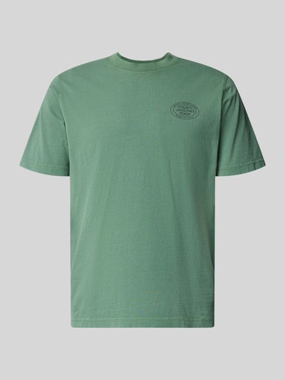 Produktfoto, T-Shirt mit Label-Print Modell 'FELIX' von Jack & Jones Premium in grün, reine Baumwolle, Rundhalsausschnitt, Regular Fit, glatte Textur