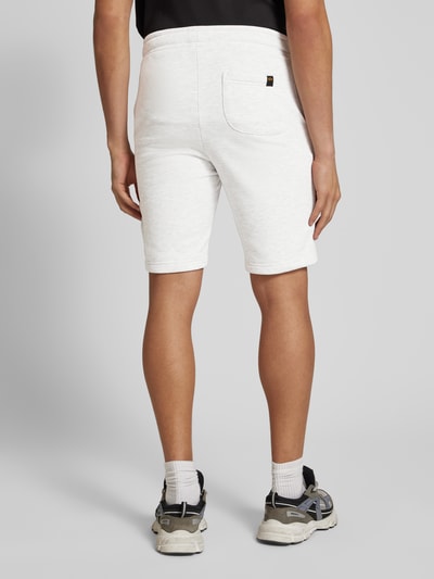 Alpha Industries Sweatshorts mit elastischem Bund und Tunnelzug Hellgrau Melange 5