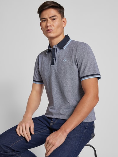 Tom Tailor Regular fit poloshirt met logoprint Marineblauw - 3