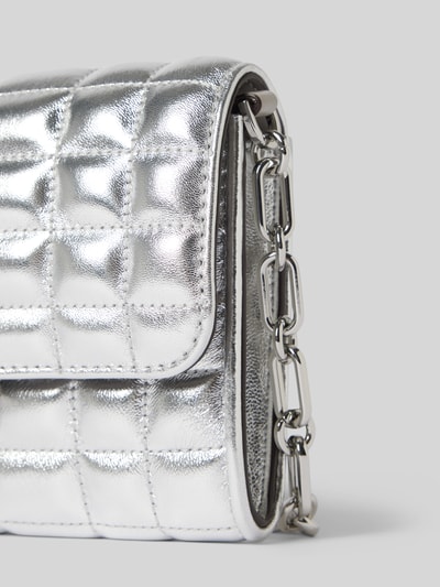 MICHAEL Michael Kors Handtasche mit Steppnähten Modell 'TRIBECA' Silber 3