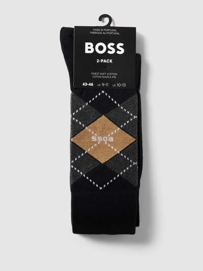 BOSS Socken mit Label-Detail im 2er-Pack Black 3