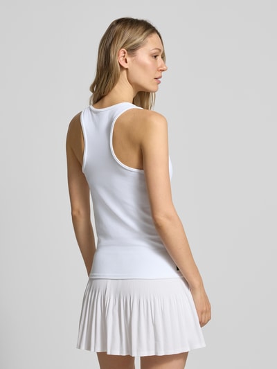 Lacoste Sport Slim Fit Sport Tank Top mit Label Patch Weiss 5