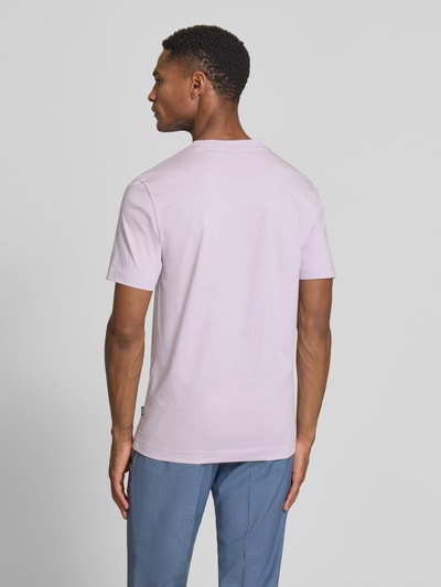 BOSS Regular Fit T-Shirt mit Logo Detail Modell 'THOMPSON_01' Flieder 5