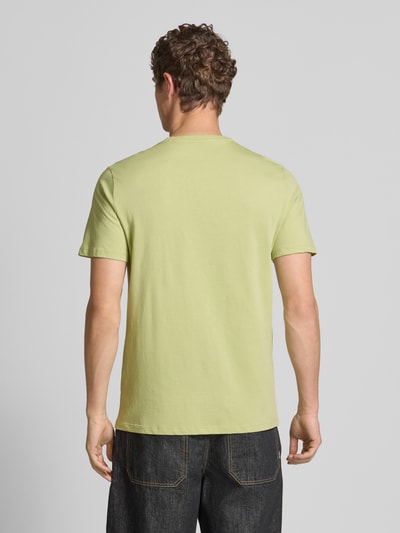 Calvin Klein Jeans T-shirt met geribde ronde hals Mintgroen - 5