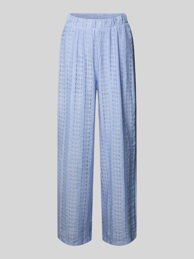 VERO MODA Weite Hose mit Spitzenmuster Modell 'CASSANDRA' Hellblau 2