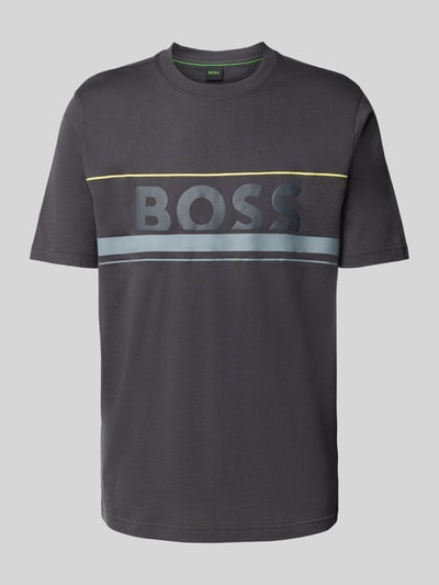 BOSS Green Regular Fit T-Shirt aus reiner Baumwolle Modell 'ICONIC ZONE' Dunkelgrau 2