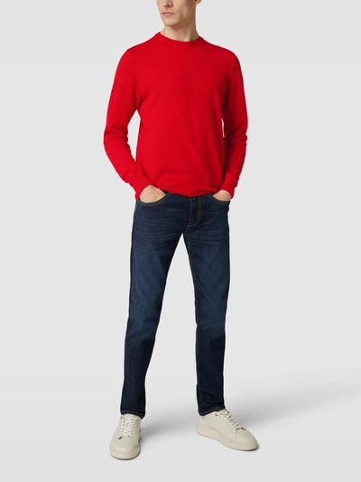 Paul & Shark Gebreide pullover met labelpatch Rood - 1