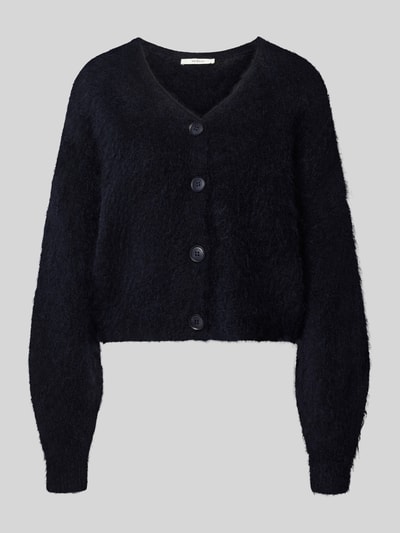 Gestuz Oversized Wolljacke mit Woll- und Mohair-Anteil Modell 'Debbie' Marine Melange 2