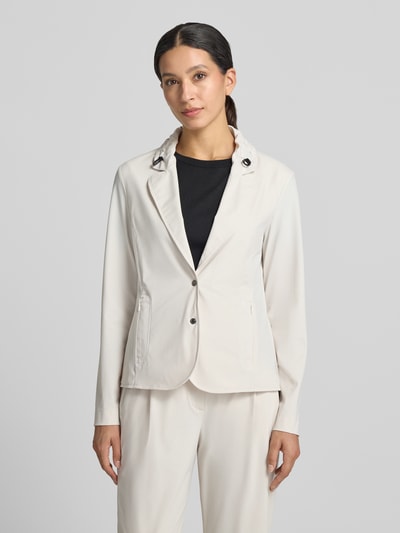 Marc Cain Slim fit blazer met stretch Zand - 4