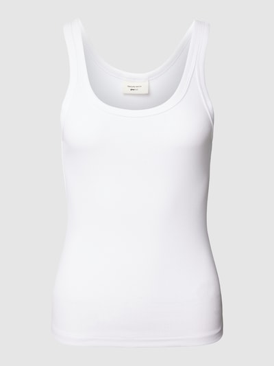 Gina Tricot Tanktop in Feinripp-Optik Modell 'Ellen' Weiss 2