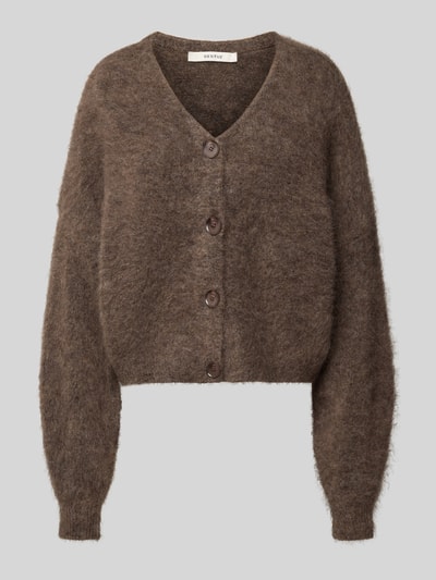 Gestuz Kurtka z dzianiny z listwą guzikową model ‘debbie’ Średniobrązowy 2