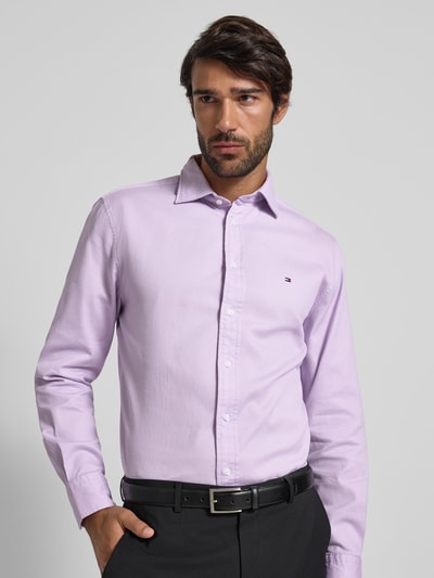 Tommy Hilfiger Regular fit zakelijk overhemd van katoenmix Helder paars - 3