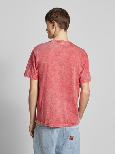 Scotch & Soda T-Shirt mit geripptem Rundhalsausschnitt Rosa 5