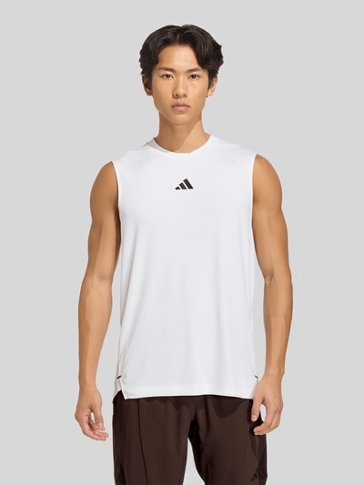 adidas Training Regular Fit Tank Top mit Logo-Print Weiss 4