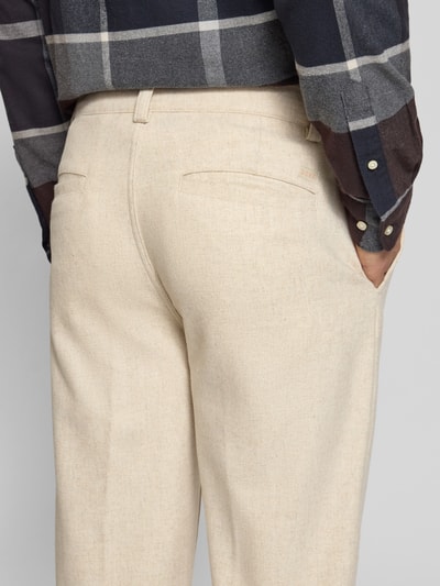 BOSS Orange Tapered chino van wolmix, model 'CHINO-ST' Zand - 3