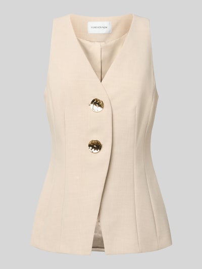 Forever New Weste mit V-Ausschnitt Modell 'Lulu' Sand 2