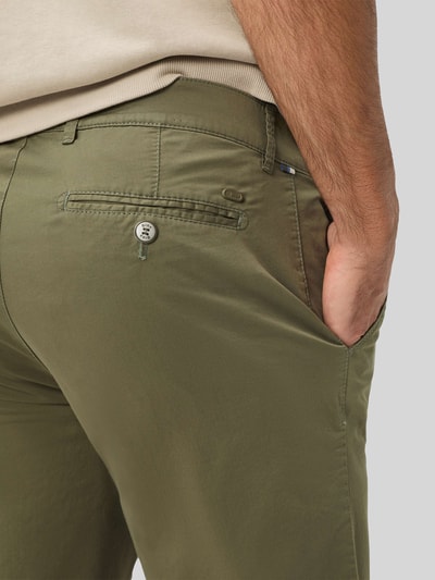 Brax Regular Fit Chinoshorts aus Baumwoll-Mix Modell 'BOZEN' Oliv 3