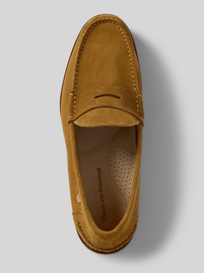 Produktfoto, Loafers aus Leder Modell 'De Krepper' von Floris Van Bommel in Braun, Echtleder, Abgerundete-Spitze, Schlupfform, Absatzhöhe: 2 cm, Schafthöhe: 7 cm, Schaftweite: 6 cm, Herren