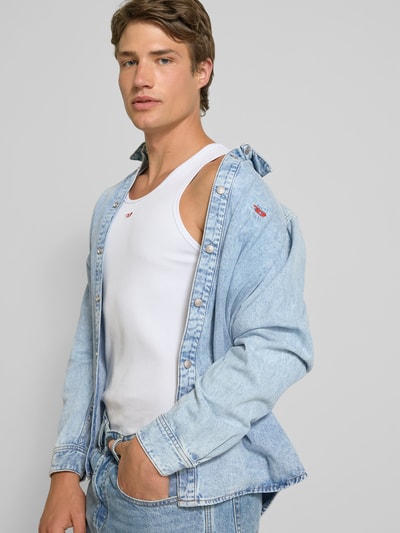Diesel Jeanshemd mit Druckknopfleiste Hellblau 3