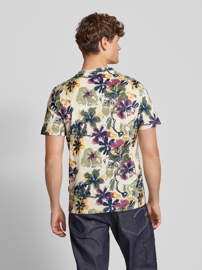 Blend T-shirt met geribde ronde hals, model 'JEMO' Zand - 5