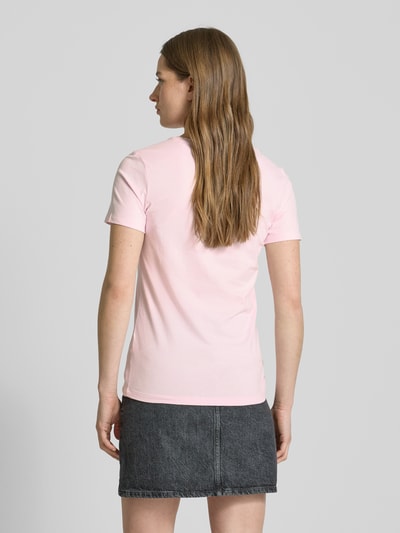 Guess T-Shirt mit Label-Stitching Modell 'LUCIA' Rosa 5