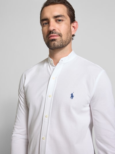 Polo Ralph Lauren Regular fit vrijetijdsoverhemd met labelstitching en opstaande kraag Wit - 3